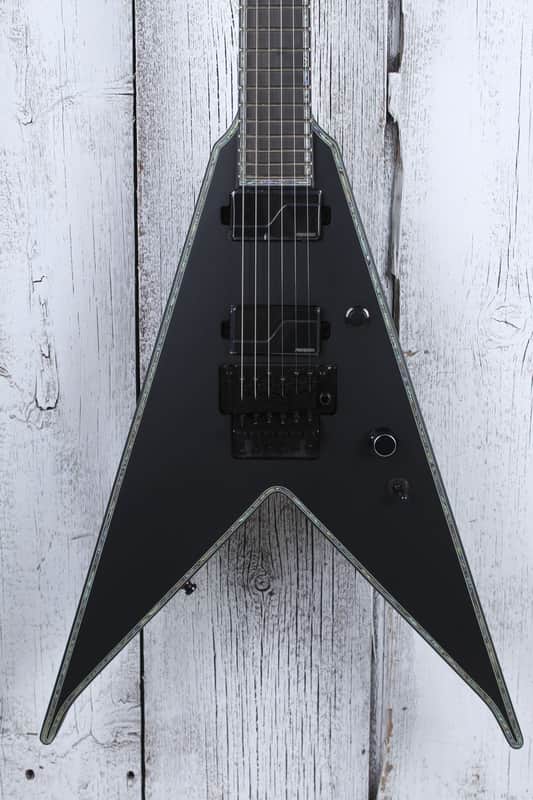 BC Rich JR V Extreme Electric Guitar with Floyd Rose Matte Black with Gig Bag image 1