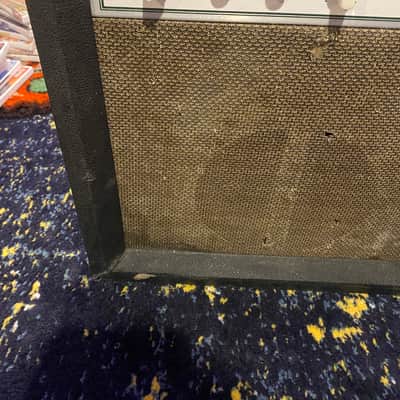Tube version: Recently serviced new 8" Jensen modtone speaker Sears branded Silvertone Model 1420 5XL 5-Watt 1x8 Guitar Combo Late 1960s - Black image 2