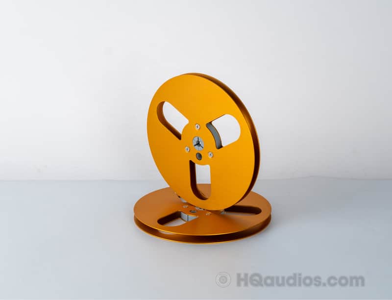 Aluminum Empty Tape Reel for Reel To Reel Tape Recorder (Single) – 7 inch – Golden Color 1Yr WRT image 1