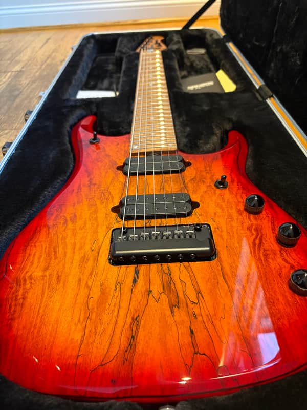 Ernie Ball Music Man Ball Family Reserve John Petrucci Signature JP15-7 - Blood Orange image 1