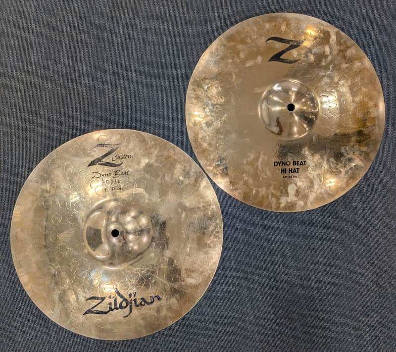 Zildjian 14" Z Custom Dyno Beat Hi-Hat Cymbals (Pair) - Brilliant image 1