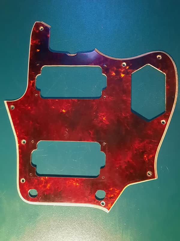 Spitfire Jaguar Pickguard (Custom Humbucker Spec, MiJ Fit) Celluloid Tortoise image 1