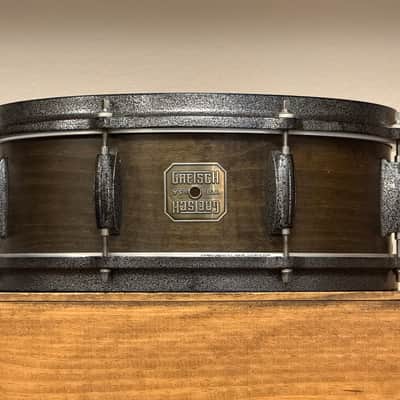 Gretsch Broadkaster Satin Ebony 5" x 14" Jasper Snare Drum image 2