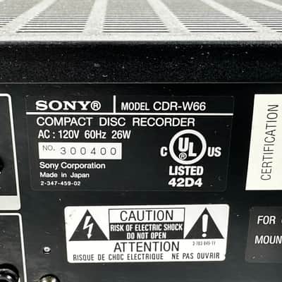 Sony CDR W66 Recorder Professional image 9