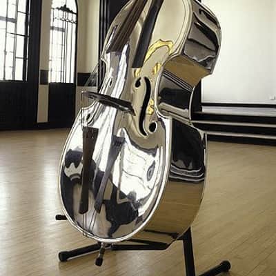 Alcoa ALUMINUM upright bass 1930s Faux wood finish image 2