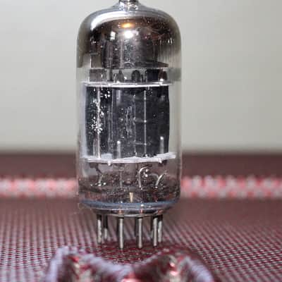 RCA 6189 12AU7WA E82CC PERFECT BALANCE BLACK PLATE 3 MICA S RODS TEST NOS+ VINTAGE 1950'S image 2