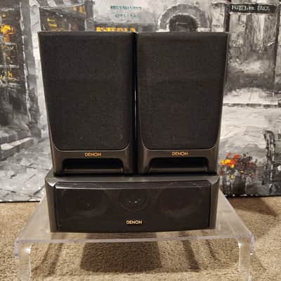 Denon Denon USC-900R + 1000 C set 2 bookshelf 1 center channel speaker 90s - Black image 1