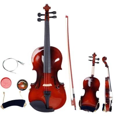 Hot 4/4 Maple Wood Acoustic Violin w/Case + Bow + Rosin + Strings High Quality image 1