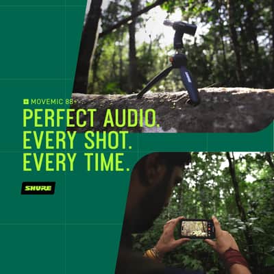 Shure MoveMic 88+ Wireless Microphone Video Kit - Pro Audio Recorder for Film/Field Recording Interviews, Stereo Mic 4 Polar Patterns | Compatible with iOS/Android via MOTIV App (MV88+W-KIT-Z7) image 6