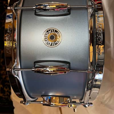 (MINT) Gretsch 6.5" x 14" Brooklyn Snare Drum - Satin Ice Blue Metallic image 1