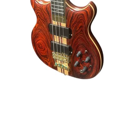 Alembic Stanley Clarke Sign Deluxe, Cocobolo / Ebony / Green and Amber LED's  9.8 LBS *IN STOCK* image 4
