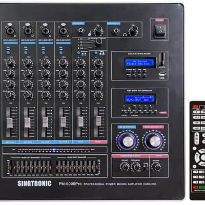 Singtronic Professional 6000W Karaoke Console Power Mixer Board Amplifier image 2