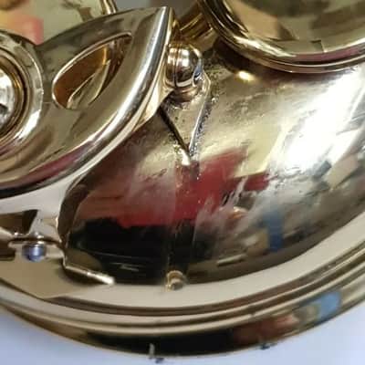 Alto Saxophone Sax - Gold Lacquer Body Only & Hard Case Spare Parts Not Working~ image 5