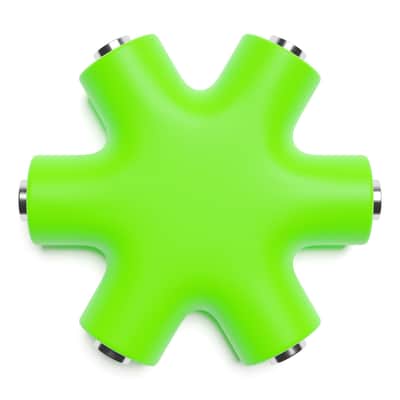 ExcelValley [Green] Mono Patch Cable Splitter Hub 6 Port 5 Way TS 3.5mm 1/8" Modular Synth Eurorack image 4