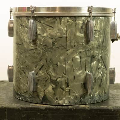 1940s Slingerland 12x14 Black Diamond Pearl Radio King Tom image 5