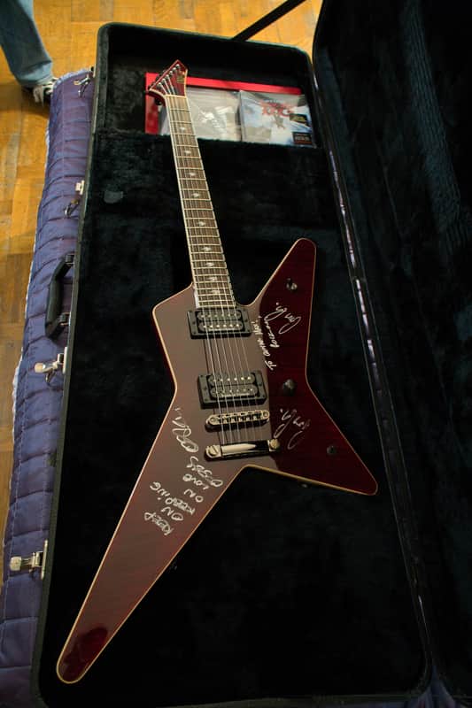 ESP Gus G Signature – Made in Japan – Personally Owned by Gus G – Signed by Gus G & Ozzy Osbourne image 1