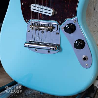 2006 Fender Japan Mustang 65 Vintage Reissue Daphne Blue Seymour Duncan humbucker offset guitar CIJ image 11
