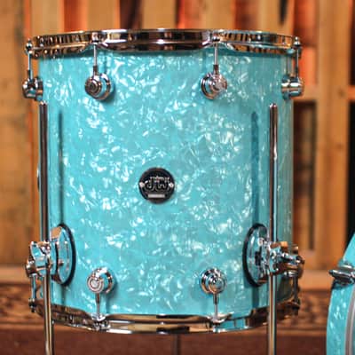 DW Performance Seafoam Marine Bop Drum Set - 14x18, 8x12, 14x14 image 5