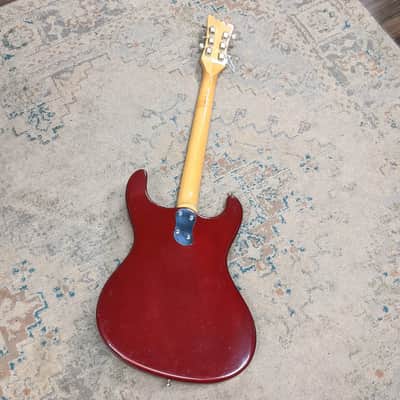 Mosrite Ventures Model with Hardshell Case - Wine Red - 1966 image 6