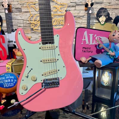Schecter Nick Johnston Traditional LH SSS Signed by Nick (Lefty/Zurdo) SUPER EXCLUSIVE - Atomic Coral Pink Shell image 10