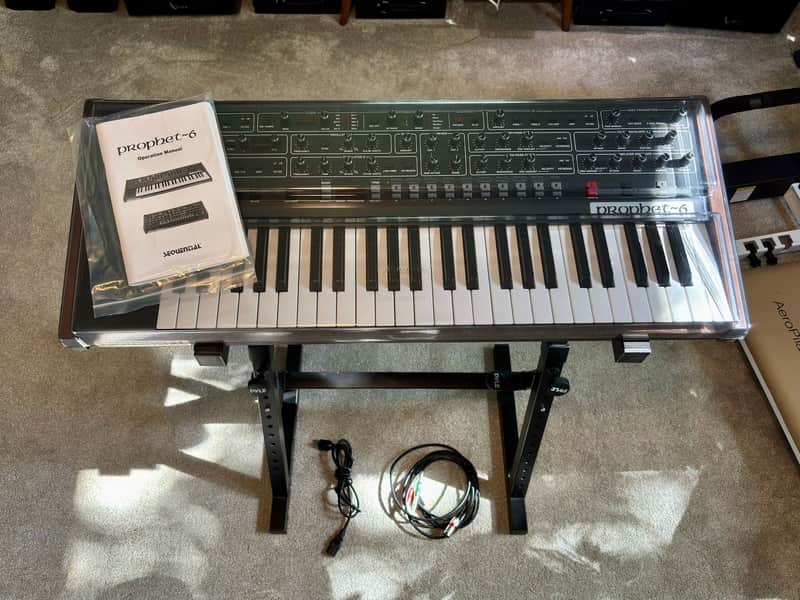 Sequential Prophet-6 49-Key 6-Voice Polyphonic Synthesizer 2018 - 2020 - Black with Wood Sides image 1