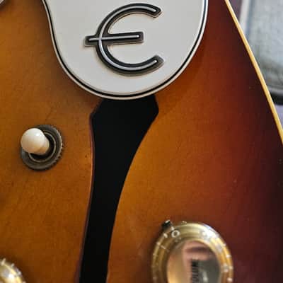 1968 Epiphone Riviera E360-TD - Sunburst - Owned By Hollis Calvert (Peavey AR) image 2