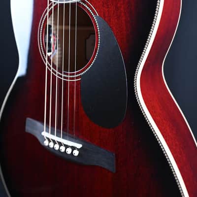 PRS SE P20E Parlor Acoustic Guitar Fire Red Burst #422 image 10