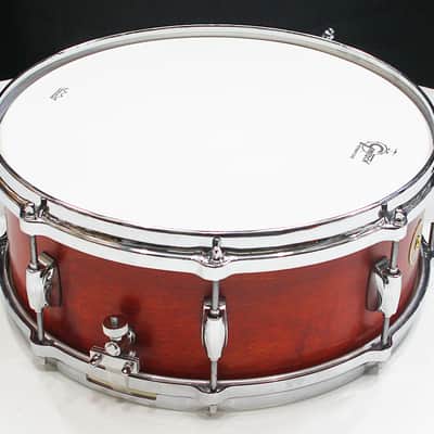 Gretsch USA Custom 5.5" x 14" 8-Lug Snare Drum w/ VIDEO! Satin Burnt Orange Double 45 Edges image 3
