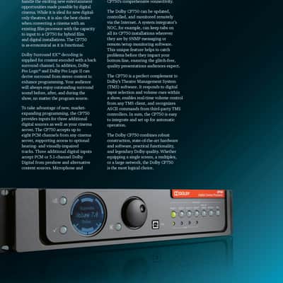 Dolby® Lake Digital Cinema Surround Processor Model CP750, Super Clean image 5