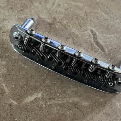 1960s Fender Jazzmaster Jaguar guitar bridge threaded saddles image 1