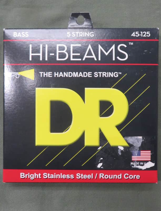 DR MR5-45 Hi-Beams 5-String Electric Bass Strings - Medium (45-125) 2010s - Standard image 1