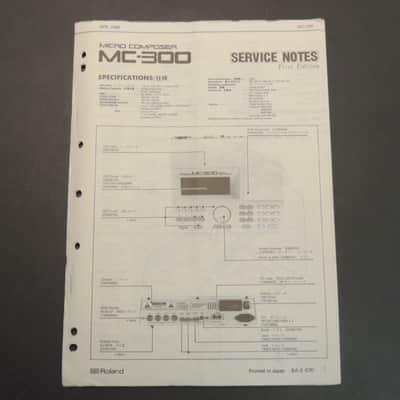 Roland MC-300 Service Notes [Three Wave Music]