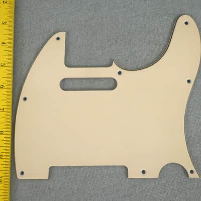 Unbranded 8-Hole Telecaster Pickguard Mid 2000s - Creme w/ Black Edges image 1