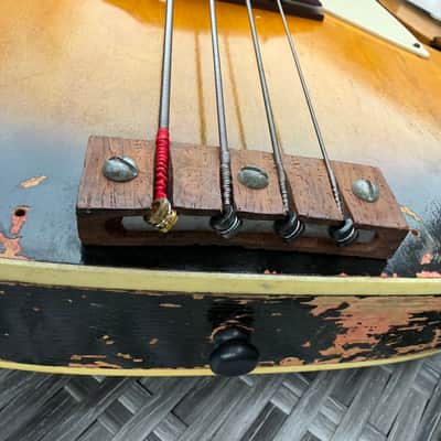 Vintage Harmony H-22 Bass Guitar 1963 - Sunburst image 23