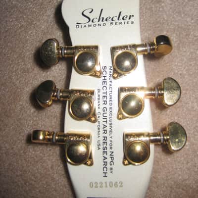 Scheter Prince White Cloud Guitar Purple Rain 2000 white image 9