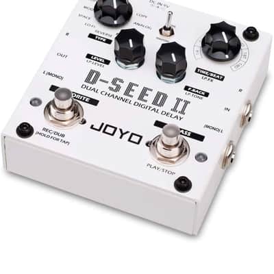 JOYO D-SEED Dual Channel Digital Delay Guitar Effect Pedal with Four Modes Joyo D-Seed II Stereo Delay 2020 - White image 2