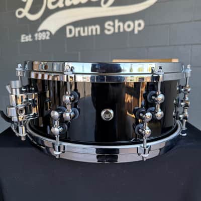 ~WOW!~ Johnny-Made Craviotto 5.5x13" Solid Maple Snare Drum in Piano Black Lacquer with Die-Cast Hoops & Chrome X-Percussion X-Click (Rm4) image 2