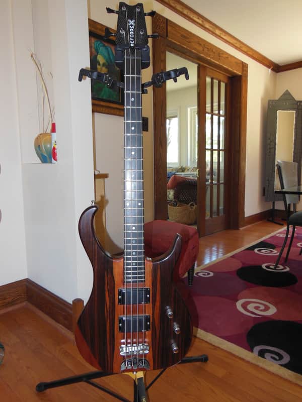 Modulus Neck Thru Pre TBX Short Scale Built like an Alembic Graphite neck thru 1980's Cocobolo image 1