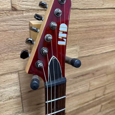 LTD ESP MH-100 QMNT Electric Guitar -2008 -Hardtail- See Thru Black Cherry - 7lbs even image 6