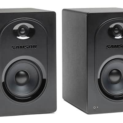 Samson MediaOne M50 Pair of Powered Active 2-Way Studio Monitors with 5″ Driver image 1