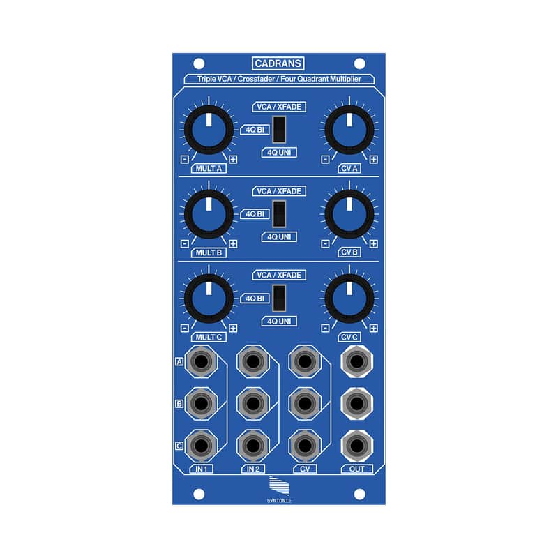 Syntonie Cadrans - Triple VCA/Crossfader/Four Quadrant Multiplier Eurorack Video Module image 1