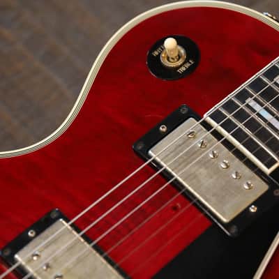 2010 Gibson Custom Shop Les Paul Custom Single-Cut Electric Guitar Wine Red + COA OHSC image 9