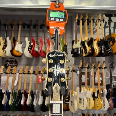 Epiphone   Les Paul Custom Bjorn Gelotte Jotun White Repaired Hea DS Tock image 3