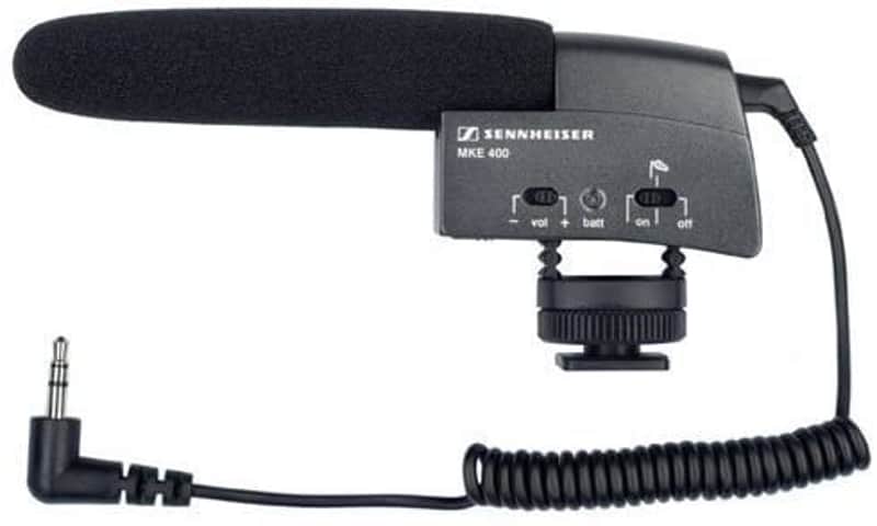 The Imaging World Bundle of Sennheiser MKE 400 Video Camera Shotgun Microphone + Sennheiser MZW400 Wind-muff and XLR Adapter Kit + Microfiber Cloth image 1
