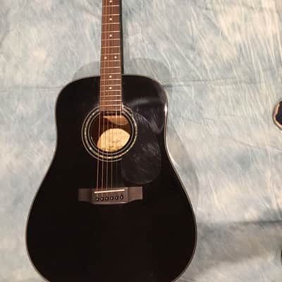 Zager ZAD20E Solid Spruce/Mahogany Acoustic Electric Guitar with Hardshall Case image 2