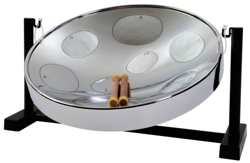Panyard Jumbie Jam Table Top Steel Drum Kit Chrome 16-inch image 1