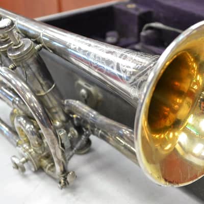 Vintage E.A. Couturier Ltd. Conical Bore Cornet with Extra Slide Valves and Carry Case image 4