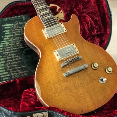 Scala Guitars (Leo Scala) Underdog 5A Flamed Maple Top Amberburst image 1