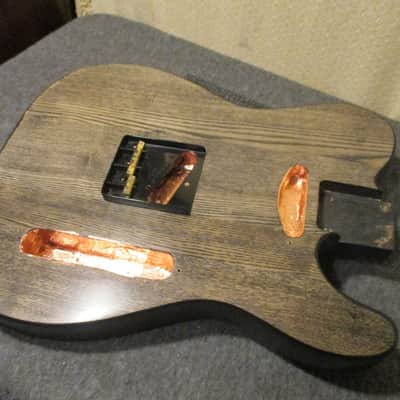 Swamp Ash Telecaster Body  2018 Black / Natural image 5