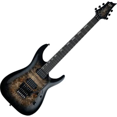 ESP LTD H-1001FR Black Natural Burst Electric Guitar - LH1001FRBPBLKNB image 2